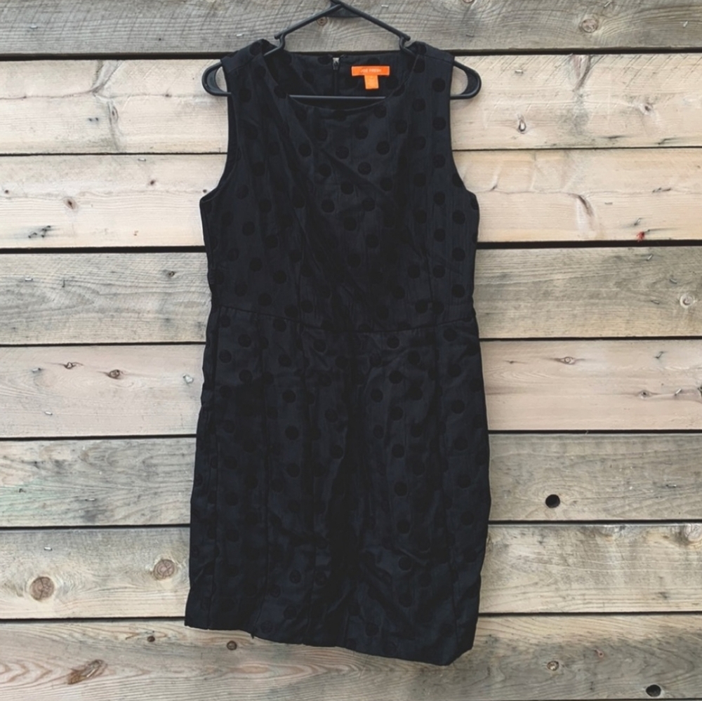 Black Polka-Dot Formal Work Dress